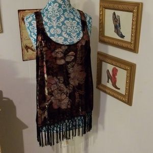 Fringed tank top by Jeans by Buffalo